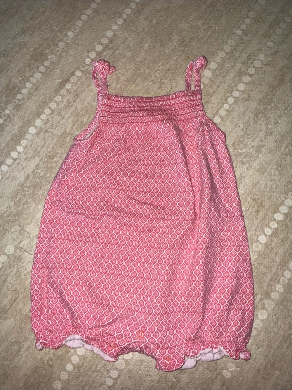 Gymboree Pink Printed Bubble Romper